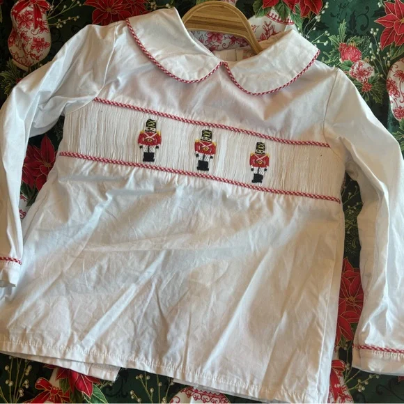 Adorable Cecil and Lou Smocked Nutcracker Christmas Outfit in EUC Size 3T - Picture 4 of 4